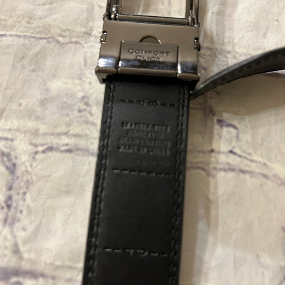 COMFORT CLICK MENS BLACK LEATHER WITH SIMULATED GRAIN COATING BELT SIZE 48 - Picture 8 of 11